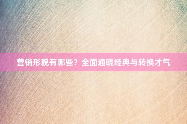 营销形貌有哪些？全面通晓经典与转换才气